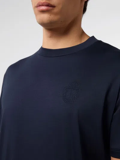Billionaire Basic Cotton T-shirt In Blue