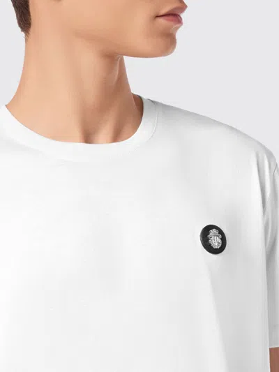 Billionaire Round Neck T-shirt Basic Men In White