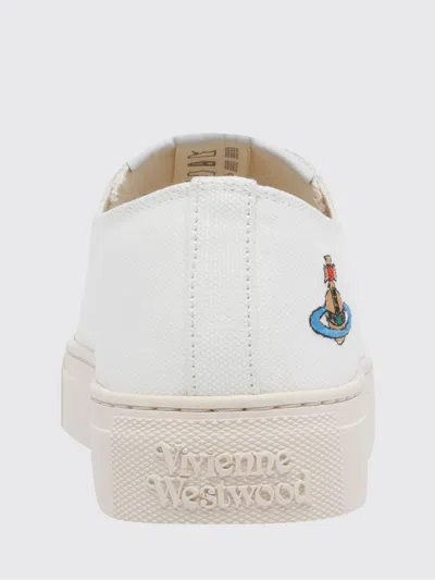 Vivienne Westwood Canvas Low-top Logo Rubber Sneakers In White