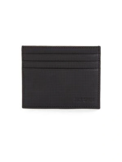 Jack Spade Varick Leather Card Case In Black