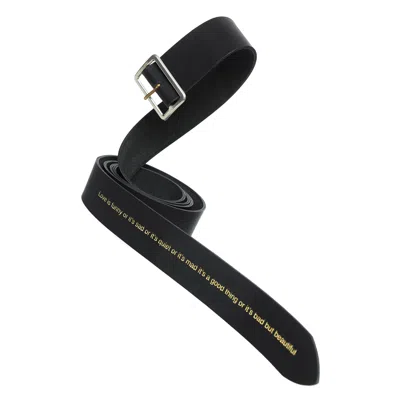 Undercover Black Leather Belt In Black