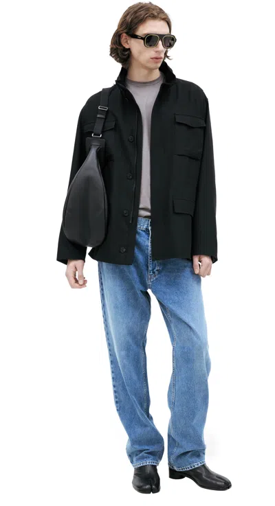 The Row Jacket With Patch Pockets In Black