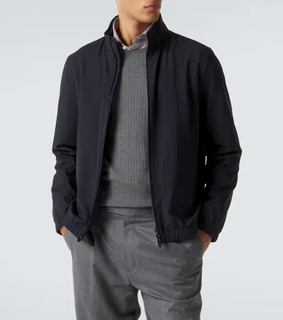 Thom Sweeney Technical Bomber Jacket In Blue