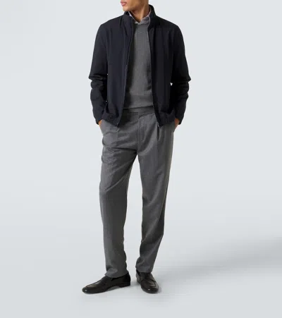 Thom Sweeney Technical Bomber Jacket In Blue