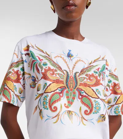 Etro Printed Cotton Jersey T-shirt In Multi