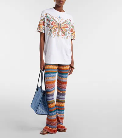 Etro Printed Cotton Jersey T-shirt In Multi
