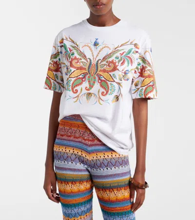 Etro Printed Cotton Jersey T-shirt In Multi