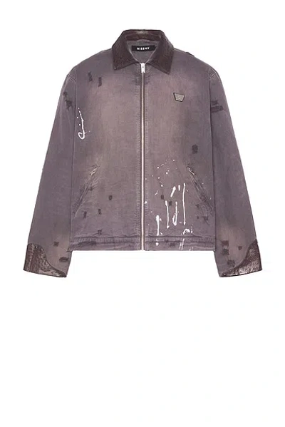 Misbhv 1997 Paint Splatter Canvas Work Jacket In Purple