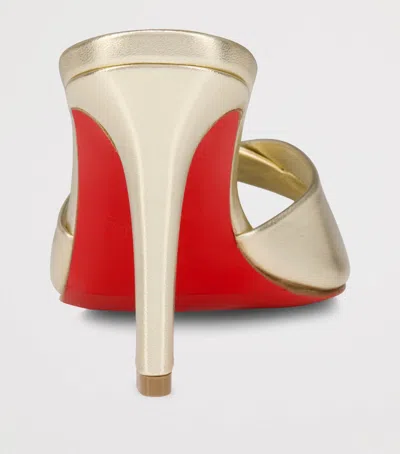 Christian Louboutin 85mm Fanny Metallic Leather Slide Sandals In Multi