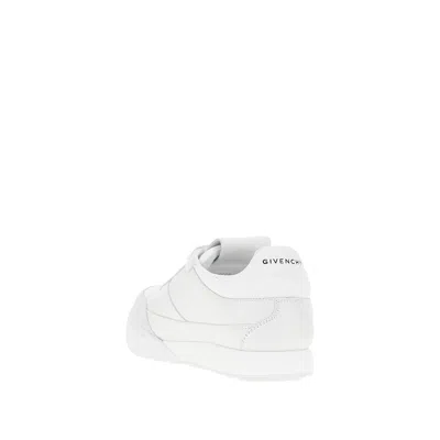 Givenchy White Calf Leather Bos Taurus Low Top Sneakers In Multi