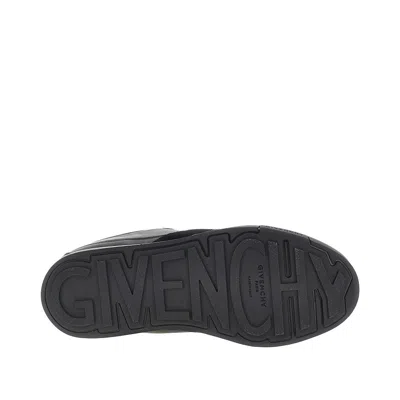Givenchy Black Calf Leather Bos Taurus Low Top Sneakers In Multi
