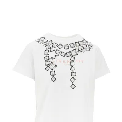 Givenchy Deconstructed Crystals Print T-shirt In White