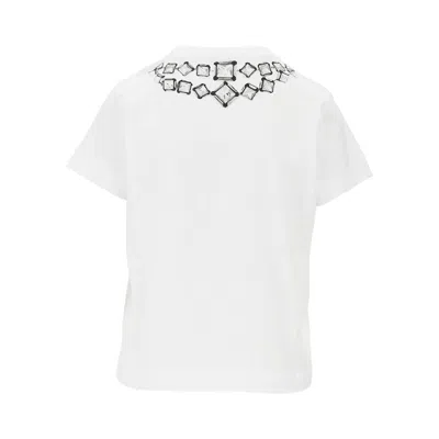 Givenchy Deconstructed Crystals Print T-shirt In White