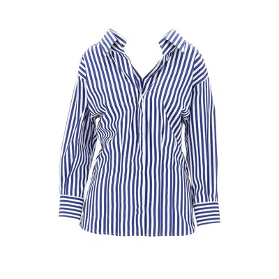 Givenchy Long Sleeve Striped Shirt Buttoned Cuffs Collar In Blue