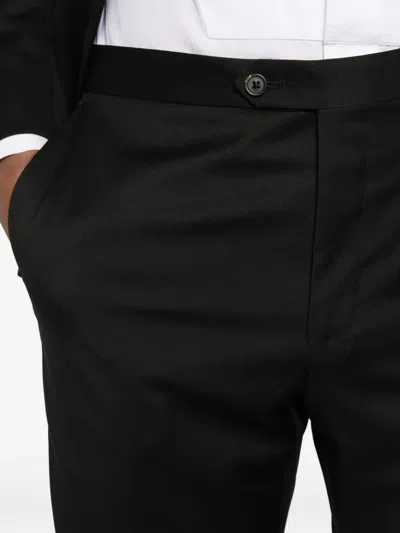 Corneliani Peak-lapel Virgin-wool Suit In Black