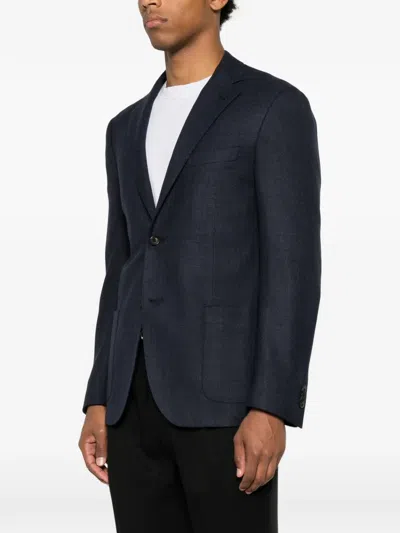 Corneliani Single-breasted Notch-lapels Blazer In Blue