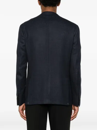 Corneliani Single-breasted Notch-lapels Blazer In Blue