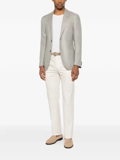 Corneliani Single-breasted Notched-lapels Blazer In White