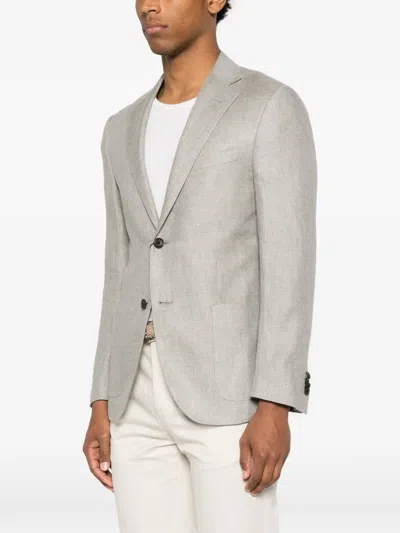 Corneliani Single-breasted Notched-lapels Blazer In White