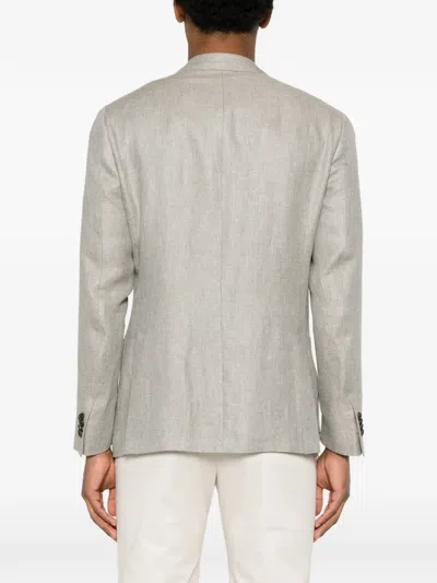 Corneliani Single-breasted Notched-lapels Blazer In White