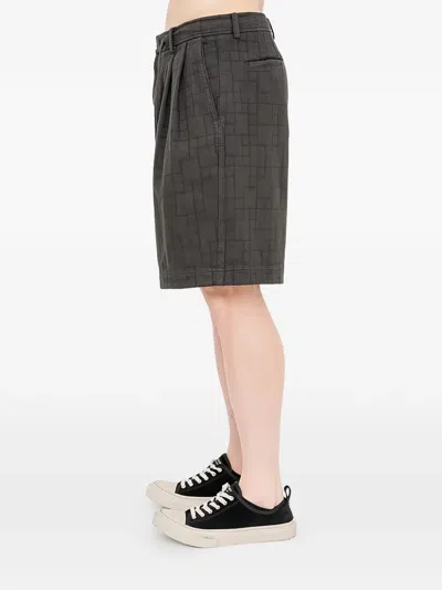 Juunj Geometric-pattern Drawstring Shorts In Gray
