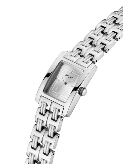 Guess Usa Cove Rectangular-face 23mm Watch In Metallic