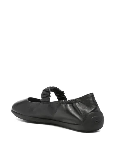 Ash Ruched-strap Leather Ballet Flats In Multi