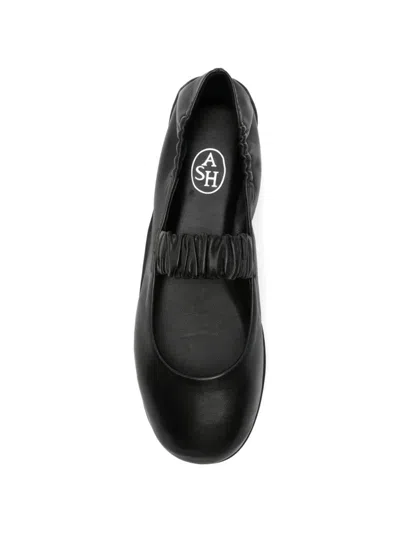 Ash Ruched-strap Leather Ballet Flats In Multi