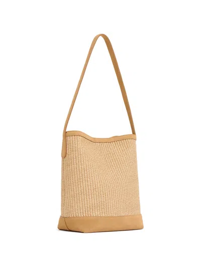 Mansur Gavriel Small Everyday Cabas In Natural Raffia/budino Suede
