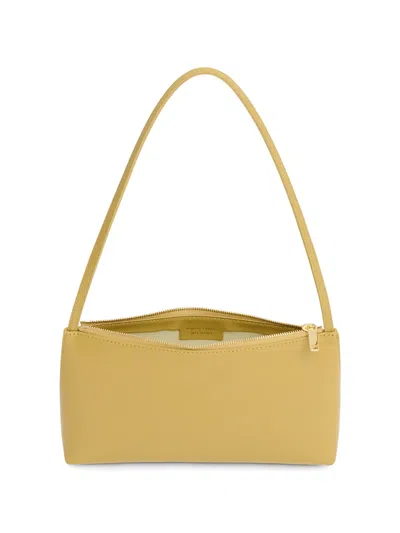 Mansur Gavriel Gaia Leather Shoulder Bag In Neutral