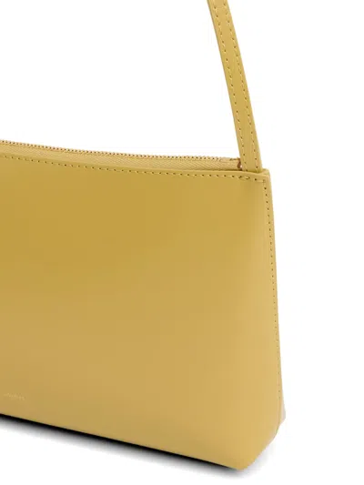 Mansur Gavriel Gaia Leather Shoulder Bag In Neutral