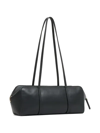 Mansur Gavriel Filo Leather Shoulder Bag In Black
