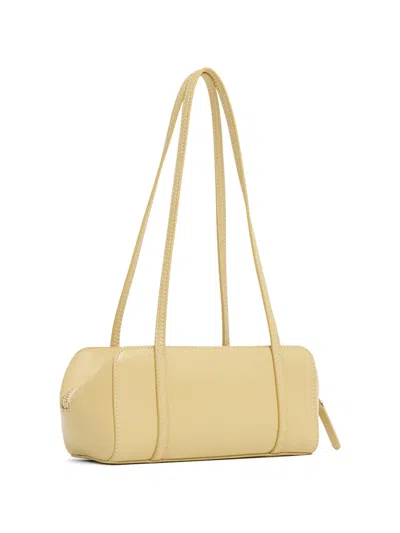 Mansur Gavriel Filo Leather Shoulder Bag In Black