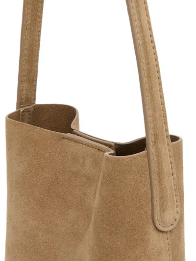 Mansur Gavriel Small Everyday Cabas Suede Hobo Bag In White