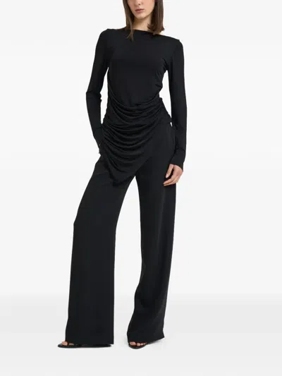 Herno Drawstring Elasticated-waist Trousers In Black