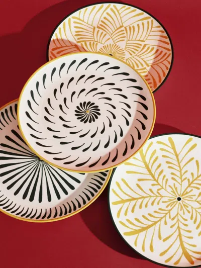Serax Bazaar Geometric-pattern Breakfast Plates In Multi