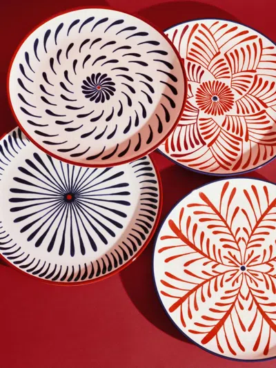 Serax X Waww La Table Bazaar Geometric-patterned Plates In Multi