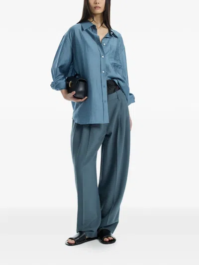 System Chest-pocket Button-up Shirt In Blue