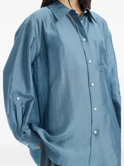 System Chest-pocket Button-up Shirt In Blue