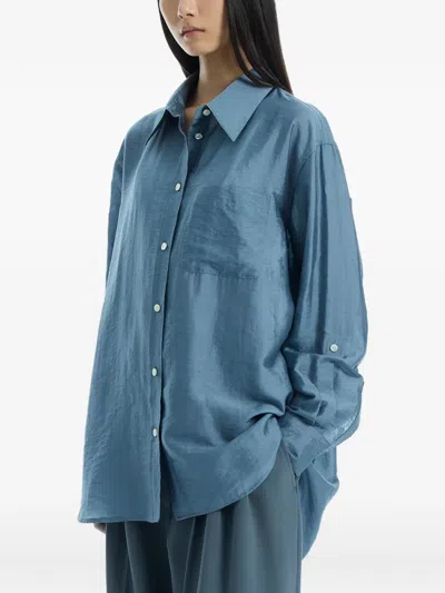 System Chest-pocket Button-up Shirt In Blue
