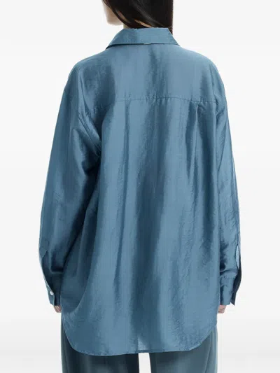 System Chest-pocket Button-up Shirt In Blue