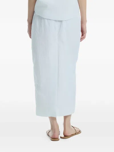 System Padded Drawstring Skirt In White