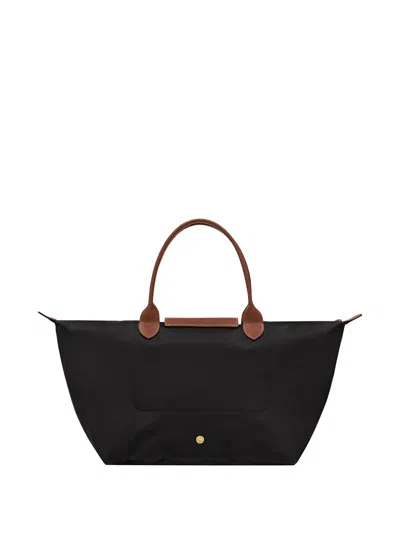 Longchamp Le Pliage Medium Folding Tote Bag In Black