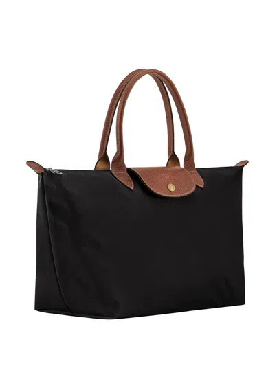 Longchamp Le Pliage Medium Folding Tote Bag In Black