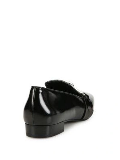 Shop Michael Kors Lennox Patent Leather Loafers In Black