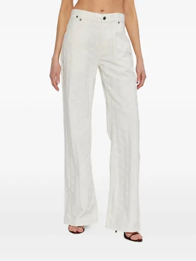Off-white Monogram-pattern Jeans In White