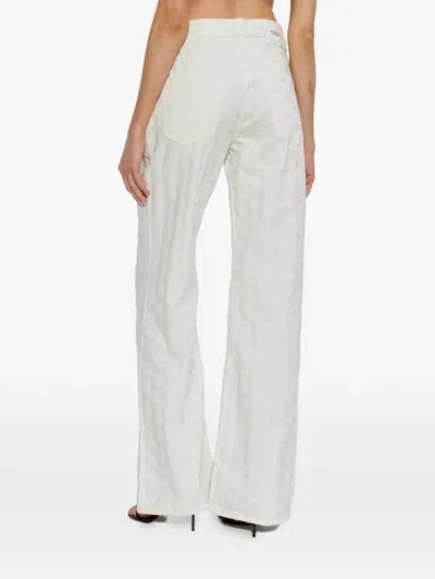 Off-white Monogram-pattern Jeans In White