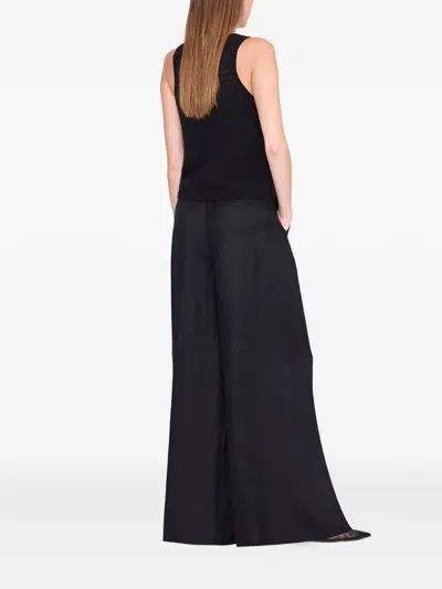 Anine Bing Arie Crochet-knit Tank Top In Black