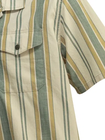 Filson Striped Short-sleeve Shirt In Green