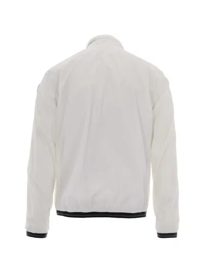 Blauer Dimock Logo-patch Zip-up Jacket In White